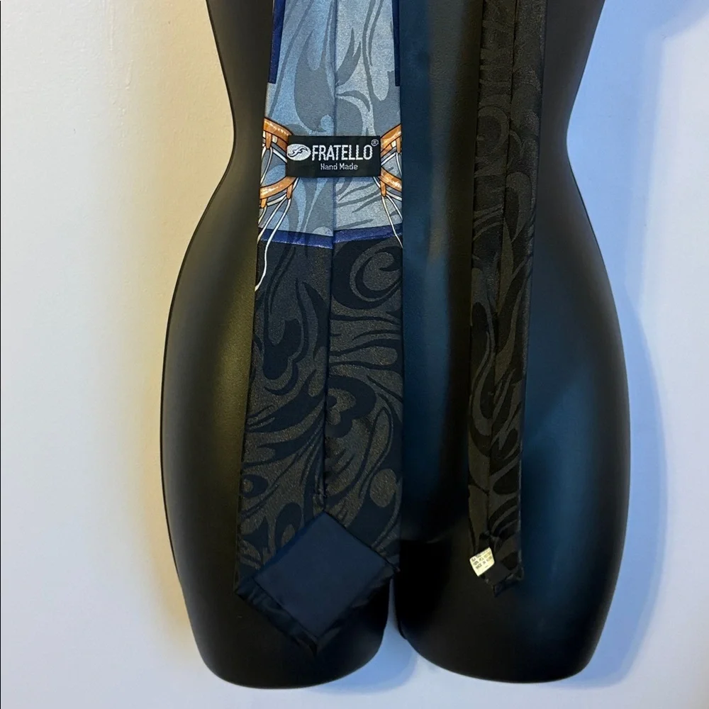 Fratello Vintage Basketball Hoop Black Necktie Tie
